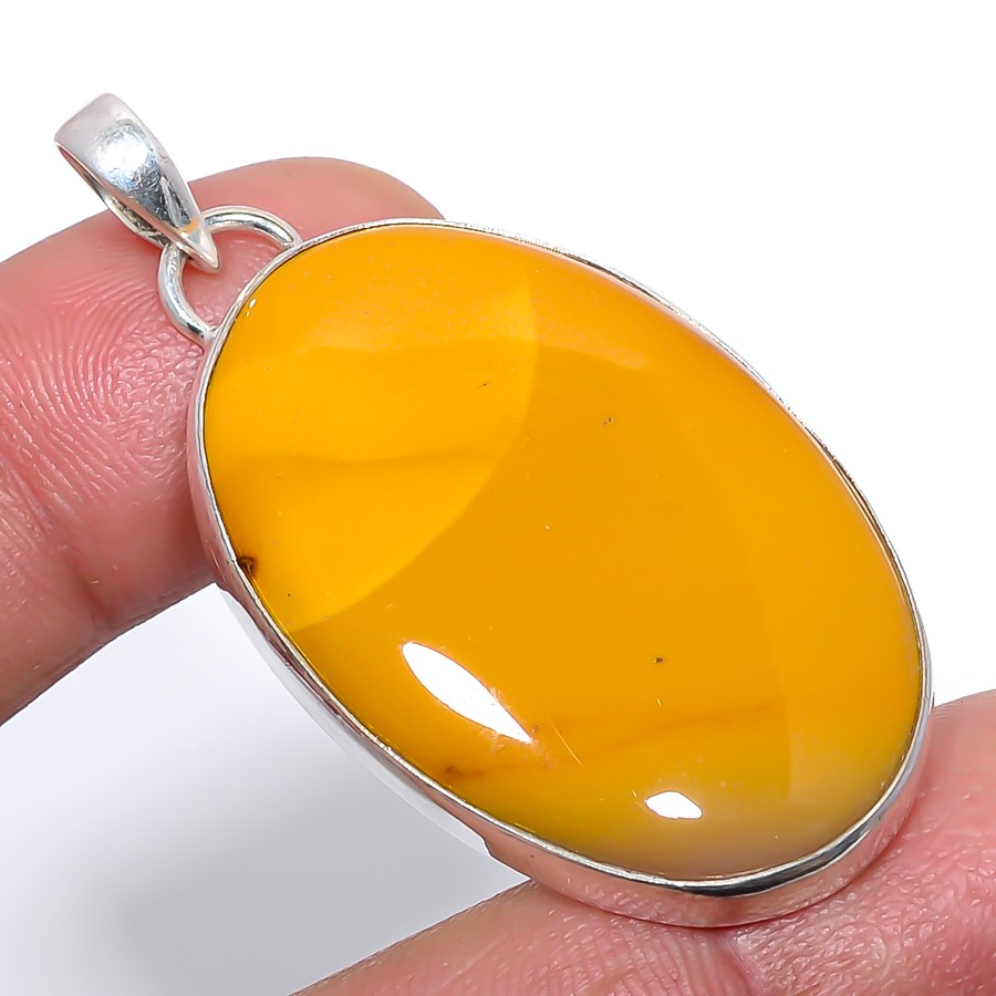 Australian Mookaite 925 Sterling Silver Handmade Pendant 2.0″ M1576