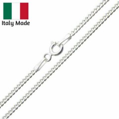 S925 Sterling Silver Curb Cuban Men’s Women’s 1.8MM Chain Necklace 925 Italy