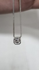 IGI Certified 1.5 Carat Asscher Cut Diamond Pendant | Lab Grown | Fine Jewelry