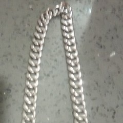 Cuban Link Choker Necklace Crystal Stones (Clamp Defects)