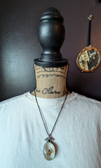 Spinyback Spider on Black Cord Necklace