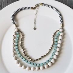 20″ Premier Designs Beads Multistrand Necklace Gift Vintage Women Party Jewelry