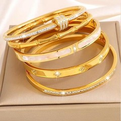Bangle Stack 5 Piece Set High Quality Bracelet Multilayered Bangles for Women
