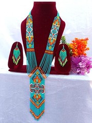 Handmade Necklace Seed Bead Boho American Style Native Beaded Multi Strand