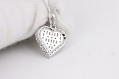 Women Girl 925 Sterling Silver 14mm Small CZ Love Heart Pendant Allergy Free