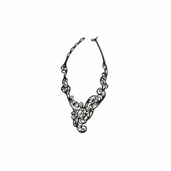 Authentic Batucada Paris Eco-Friendly Black Baroco Ladies Necklace Brand New