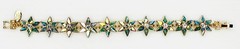 Kirks Folly Aurora Borealis Starlight Floral Lace Bracelet goldtone