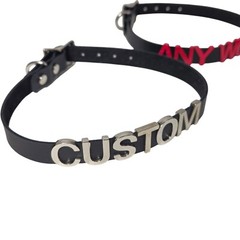 Submissive Name Word Choker Slave Daddy-Bdsm-Slut-Collar-Adult-Kinky-Made In USA