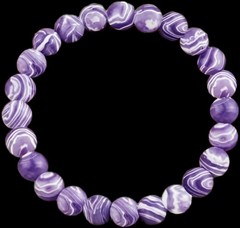 Natural Amethyst Gemstone Ball Elastic – 8mm Elastic Stretch Purple Stone