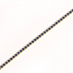 Gold Color Tennis Chain Necklace 2mm Simulated Zirconia 16in Women Jewelry