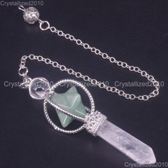 Natural Gemstones Merkaba Pendulum Healing Crystal Pointed Reiki Chakra Pendant