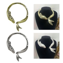Cuff Necklace Alloy Texture Unique Neck Jewelry Present for Fashion Individuals