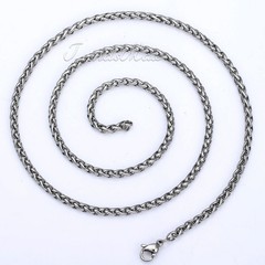 4/5MM Wheat Link Chain Stainless Steel Necklace Mens Womens 18/20/22/24/28 inch