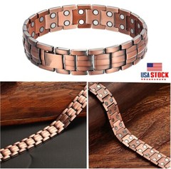 Men’s Copper Magnetic Bracelet Solid Copper Bangle Adjustable Jewelry Gifts