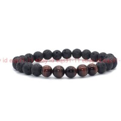 Charming Natural 8mm Multicolor Gemstone Round Beads Bracelet 7.5 Inch