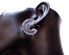 CLEAR HOOP EARRINGS LUCITE THICK HOOPS 1 INCH OR 1.5 INCH
