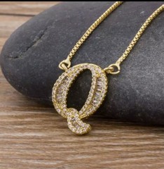 Initial Gold-Plated Necklace *1PIECE*