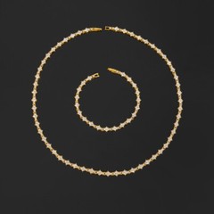 5mm Hip Hop For Men Iced CZ Out Tennis Chain Necklace Spiked Gold Plated Choker