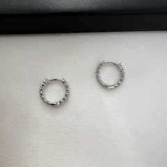 14mm Small Silver Hoop Earrings for Women