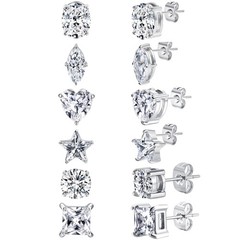 316L Stainless Steel Stud Earrings Hypoallergenic 5A+ Cubic Zirconia Earring …