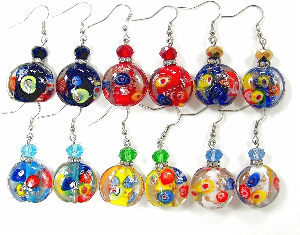 Milifore Earrings Dangle Earrings Wholesale Lot 20 pcs Mix Style Beaded