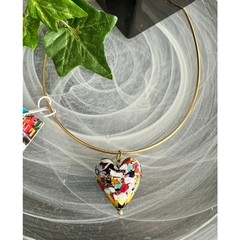 Dyadema Murano Glass Valentine’s heart necklace