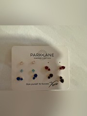 Park Lane Pink, Aqua, Blue, Red and Black Stud Earring Set of 5
