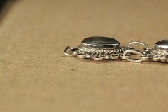 Paua Shell Ornate Link 925 Sterling Silver Bracelet 6.5″ 11.8 Grams (BR5349)