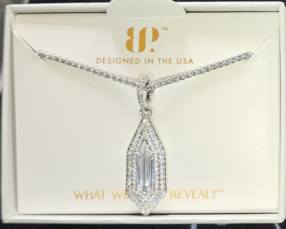 Bomb Party The Eden Necklace April 2026 Birthday Collection Diamond CZ Rhodium