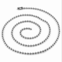 Fashion 1.5/2/2.4/3.2mm Ball Link Chain Necklace Stainless steel Jewelry in bulk