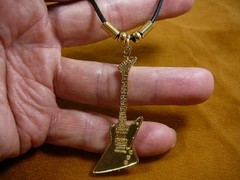 (M307-E) GIBSON EXPLORER Guitar gold PENDANT necklace Jewelry I love guitars