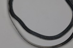 Sterling Silver Herringbone Snake Chain Necklace 925 Flat 16-18″ 10g
