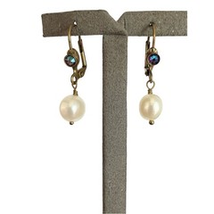 Sorrelli Crystal Dangle Pearl Earrings