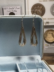 Silver Tone Teardrop Dangle Drop Earrings, Metal French Wire Hooks