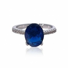 18K Gold Plated Oval Engagement Ring for Women – Cubic Zirconia, Size 5-8