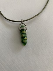 Artificial Stone Bullet Shaped Neckless with Waxed Cord (Package of three)