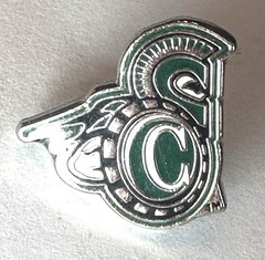 Castleton State College Vermont VT Silver Enamel Spartan Post Pierced Earrings