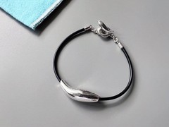 Tiffany & Co. Fish Toggle Bracelet Silver 925 Unisex Vintage 19.5cm w/Dust Bag