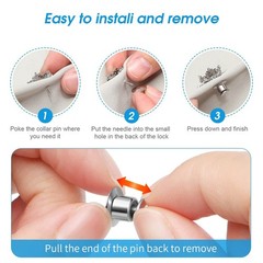 40PCS Locking Pin Back Metal Pin Backing, Locking Pin Keeper Clasp for5816