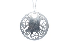 10th Anniversary Pure Tin Pendant Cut Out Flower Necklace (Large) Gift UK