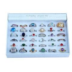 20Pcs Mixed Crystal Rings Bulk Wholesale Fashion Jewelry For Women New US