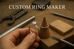 Lab Blue Sapphire trillion Infinity Bypass Ring in Sterling Silver Infinity Ring