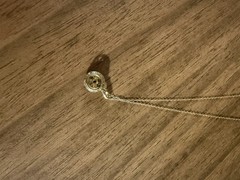 Gold Plated Over Silver (925 Marked) Women’s Pendant Necklace With Diamonds
