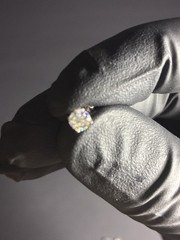 GRA Moissanite Stud Earrings Clear VVS1 Excellent Cut w/ GRA Certificate