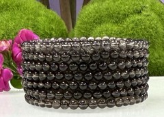 Wholesale 6 Pcs Natural Smoky Quartz 4mm 7.5” Stretch Bracelet Crystal