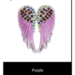 Angel Wings Brooch Pin Rhinestone Crystal Diamante Jewellery Accessories