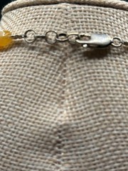 Natural Yellow Gemstone & Green Peridot Chip Bead Necklace Estate Jewelry 20”