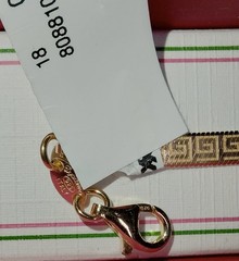 Mia Fiore .925 Italian 14k Over Sterling Silver Greek Key 7.5″ Bracelet NIB