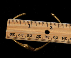 Handmade Ethnic Cuff Hammered Brass Bracelet Womens Copper Alloy Cuff