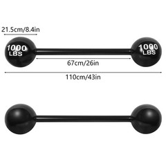 2 PCS Giant Inflatable Dumbbell Barbell,Funny Carnival 43 inches, Black